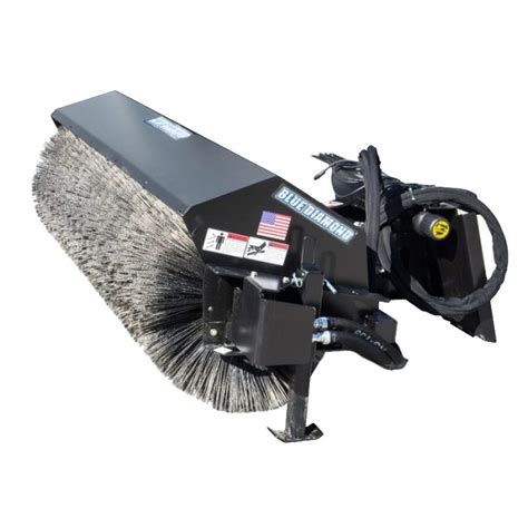 skid steer angle broom snow|sweeper attachment for skid steer.